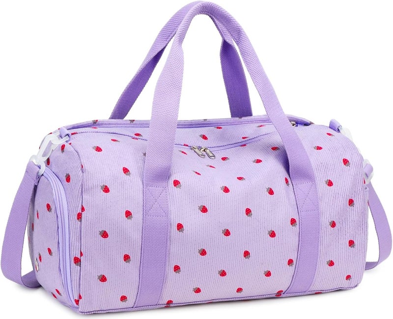 BLUBOON Duffle Bag Girls Kids Cute Gym Bag with Shoes Compartment & Wet Separation Waterproof Sports Overnight Travel Bag - Image 1